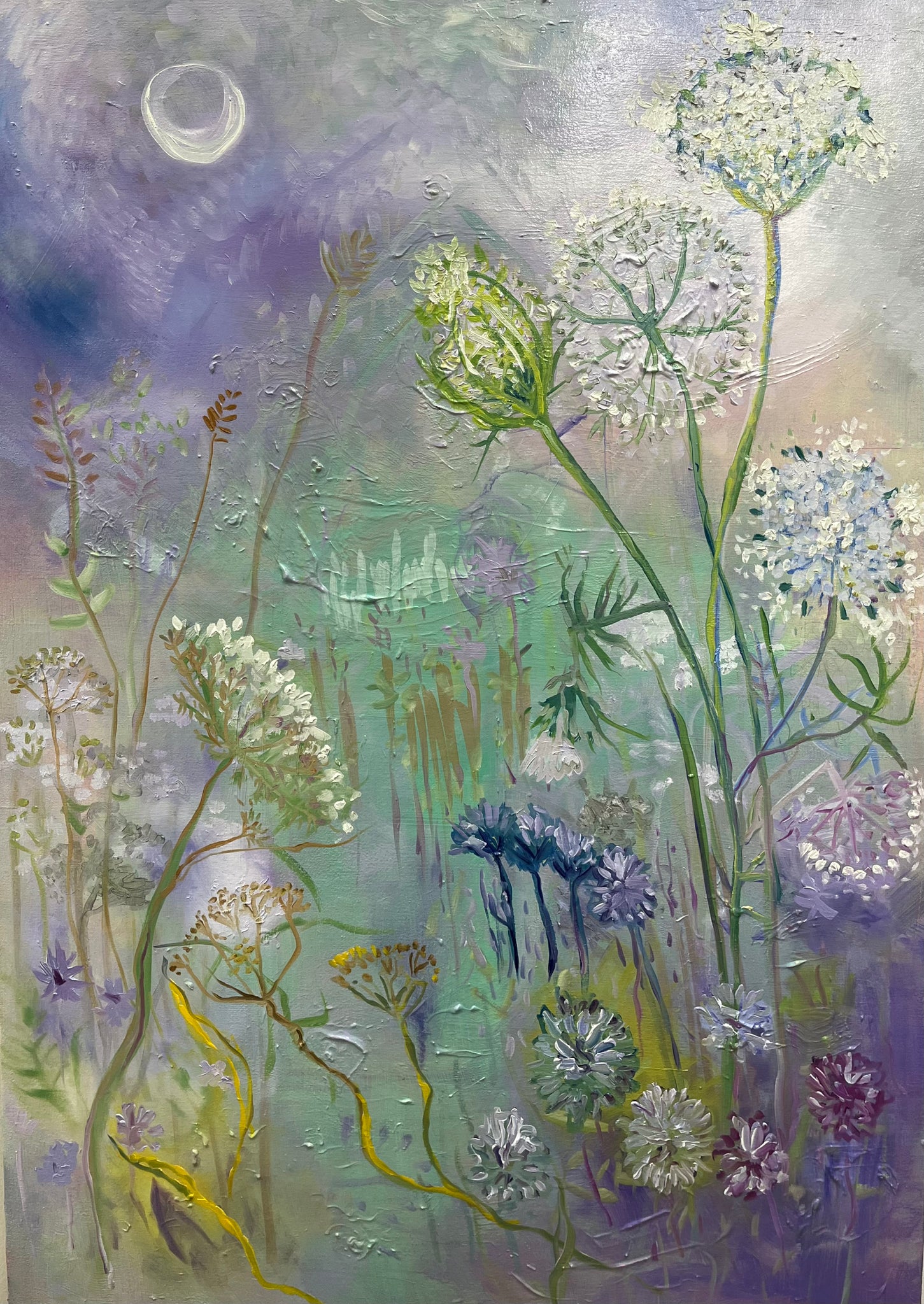PRINT "Lace and Cornflowers" A Vertical Fine Art Giclee Reproduction