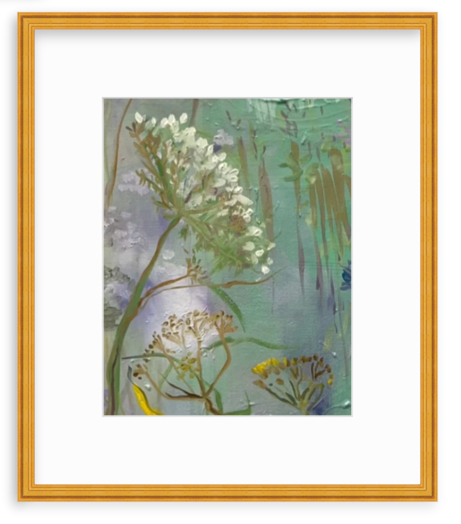FRAMED PRINT "Queen Anne's Lace" a Vertical Fine Art Giclee Reproduction